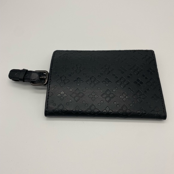 ☘️5 for $40☘️ BCBGMAXAZRIA Black Fold-over Card Holder with Luggage Tag NWT - Picture 9 of 12